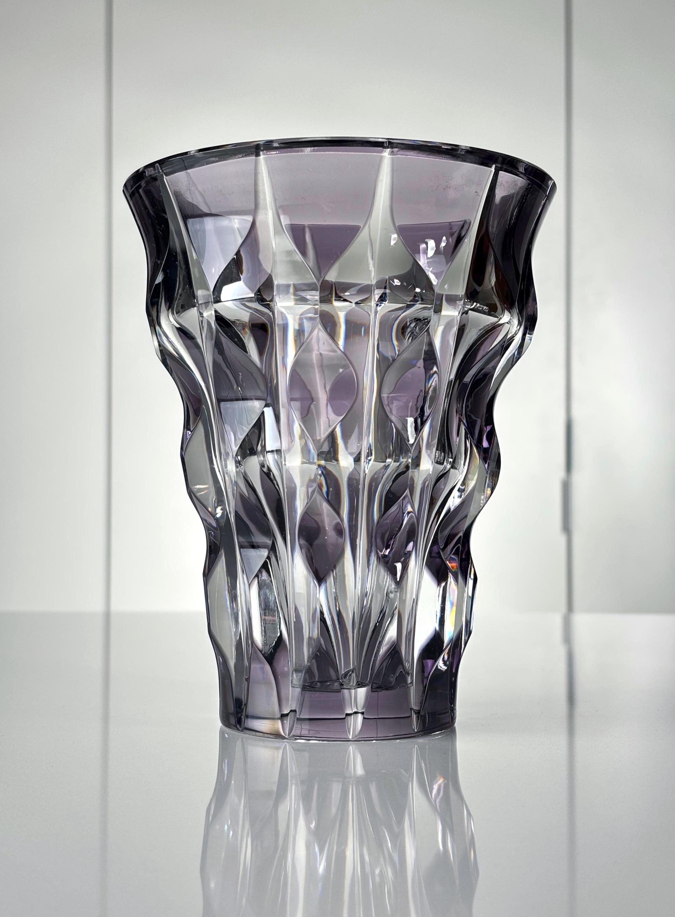 Pichet Saint Louis Motif Fleurs - Verre Cristal - Avec Boîte De Rangement - Fabriqué Au Japon