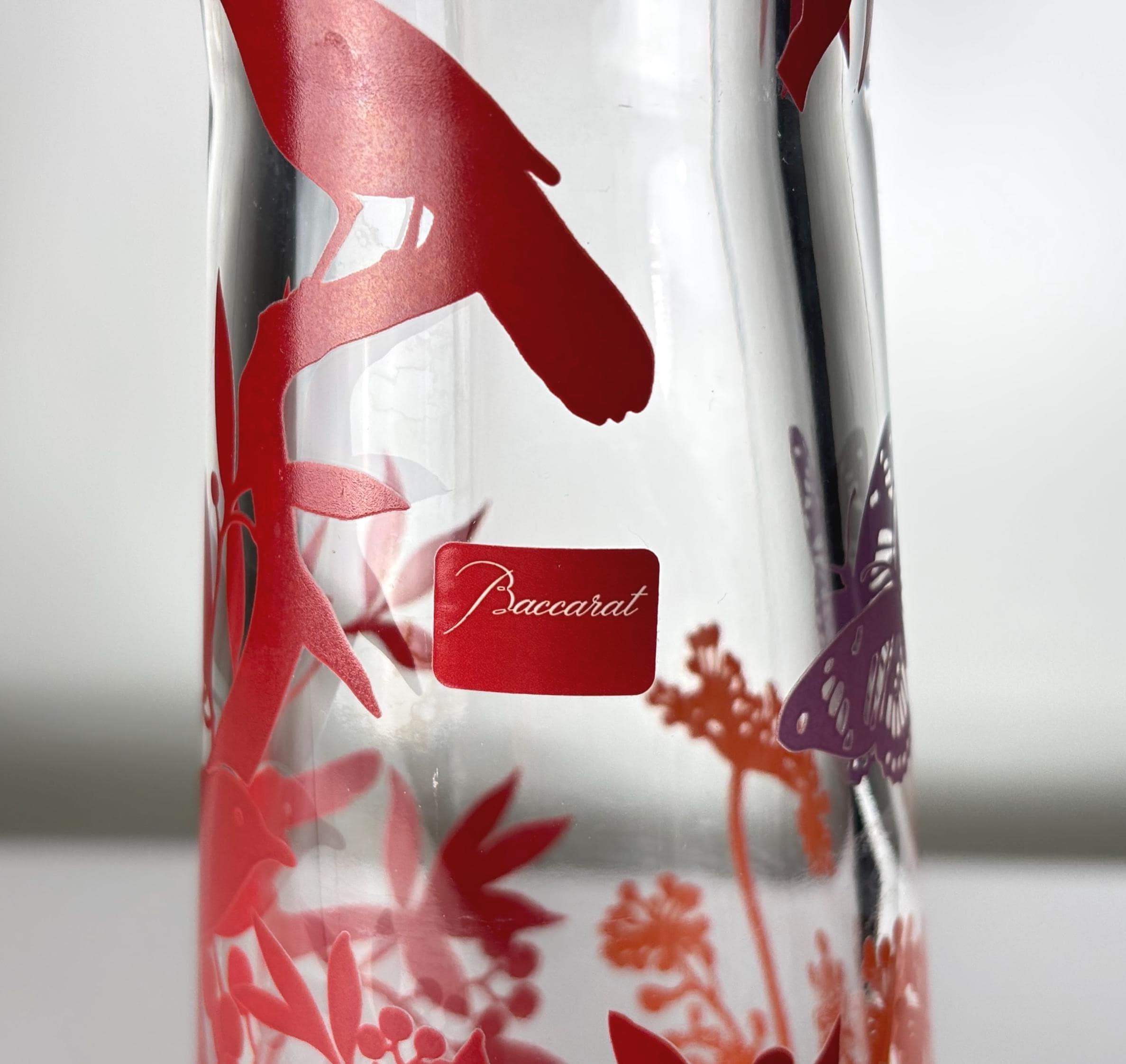 Baccarat Poetic Garden – Rare 35 Cm Crystal Vase – Mouth‑blown