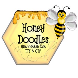 Font - Honey Doodles Handwritten Font – Natural Flow OTF (Digital Download)