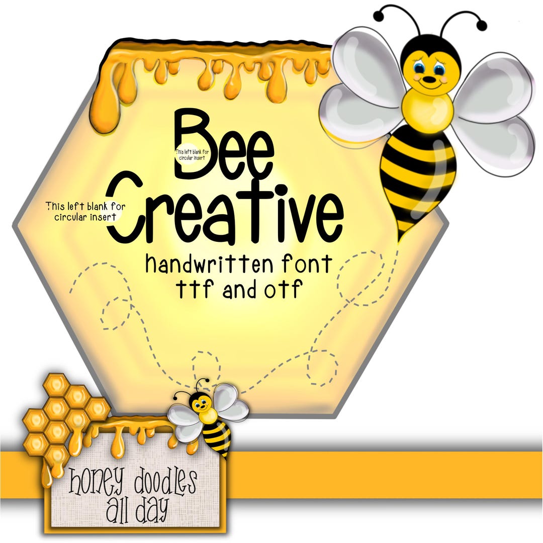Font - Bee Creative TTF | OTF | Fonts | Insertable Fonts | - Etsy
