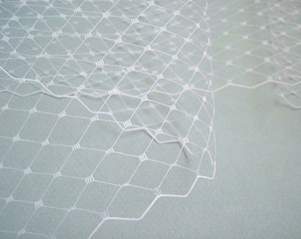 1 Yard 9 inches wide Russian/French Veiling --  White