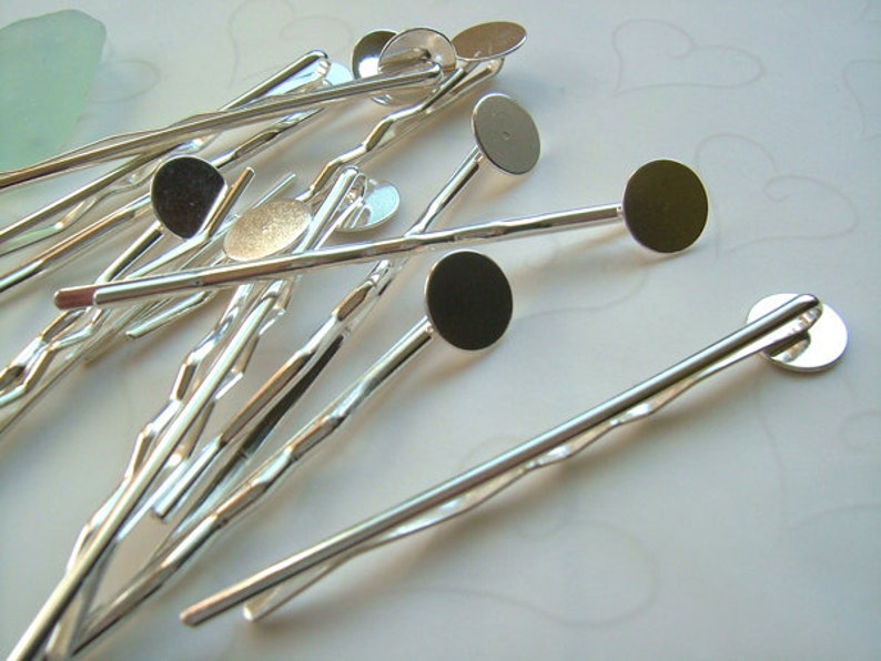 Bulk Buy 50 Pieces of Silver Plated Bobby Pins With 10 Mm Etsy