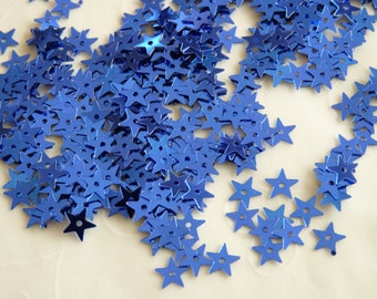 New item -- 7g of  7 mm Star Sequins in Royal Blue Color (approximately 1100 ct.)