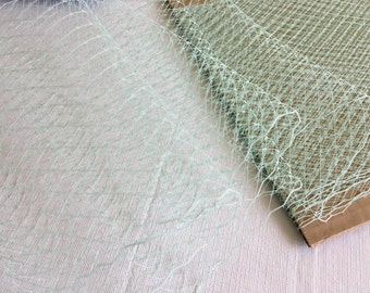 New Item -- 1 Yards of 9 inches wide Russian/French Veiling -- Mint Green