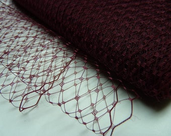 1 Yard 9 inches wide Russian/French Veiling --  WINE (BURGUNDY)