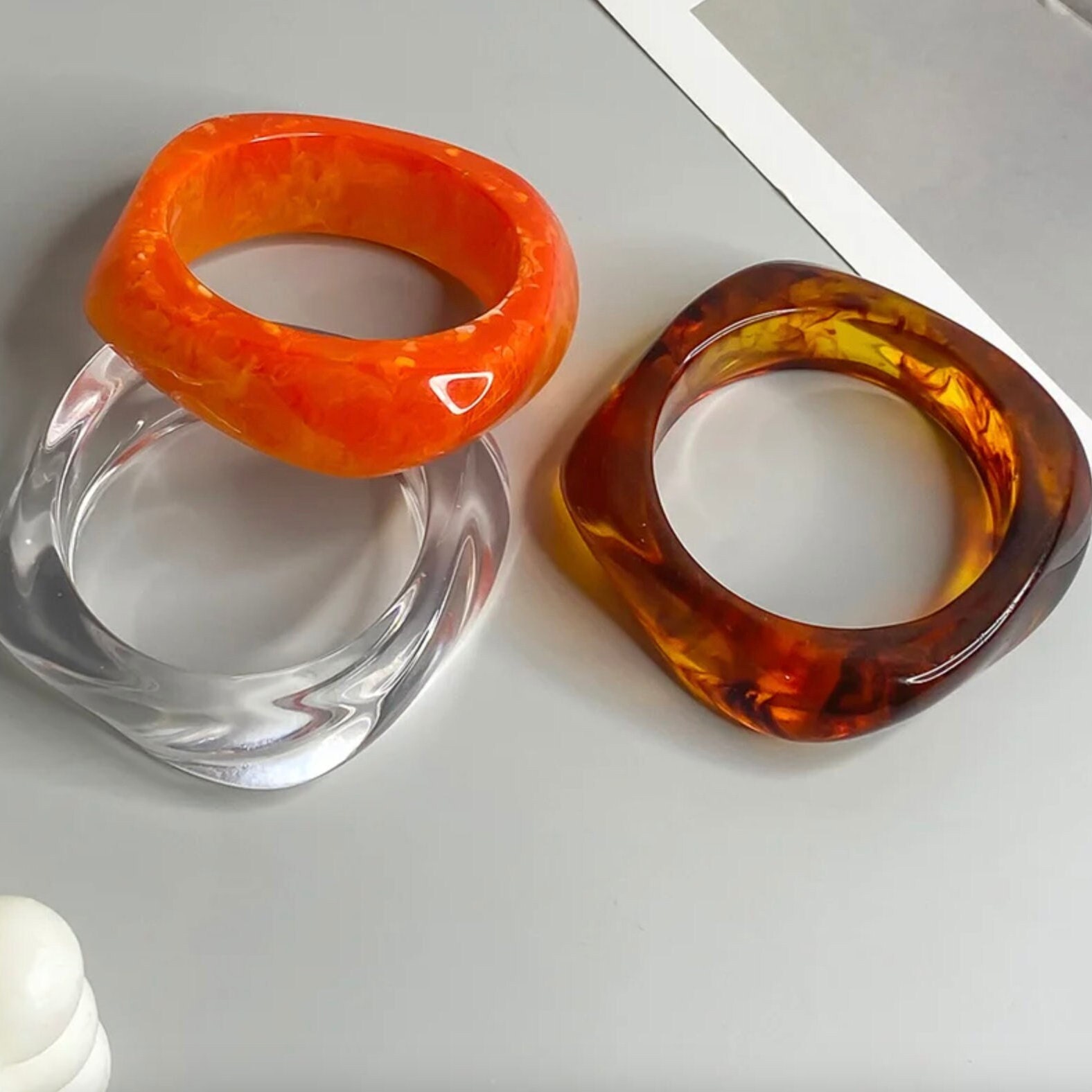 希少 MOUNTAIN RESEARCH ACRYLIC BANGLE Resin Bangle Bracelet With Glitter, Glow in the Dark
