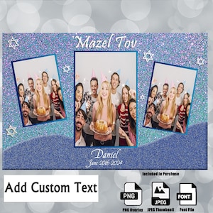 Modèle de cabine photo Bar/bat mitzvah, modèle Bat mitzvah 4 x 6 3 cartes postales