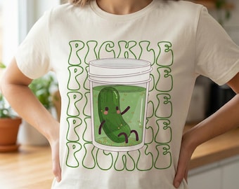 Diseño de camiseta divertida de Pickle Rick Style / Ilustración de dibujos animados de Pickle / Descarga digital PNG