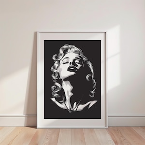 Marilyn Monroe Poster: Retro Glamour Portrait (Digital Download)