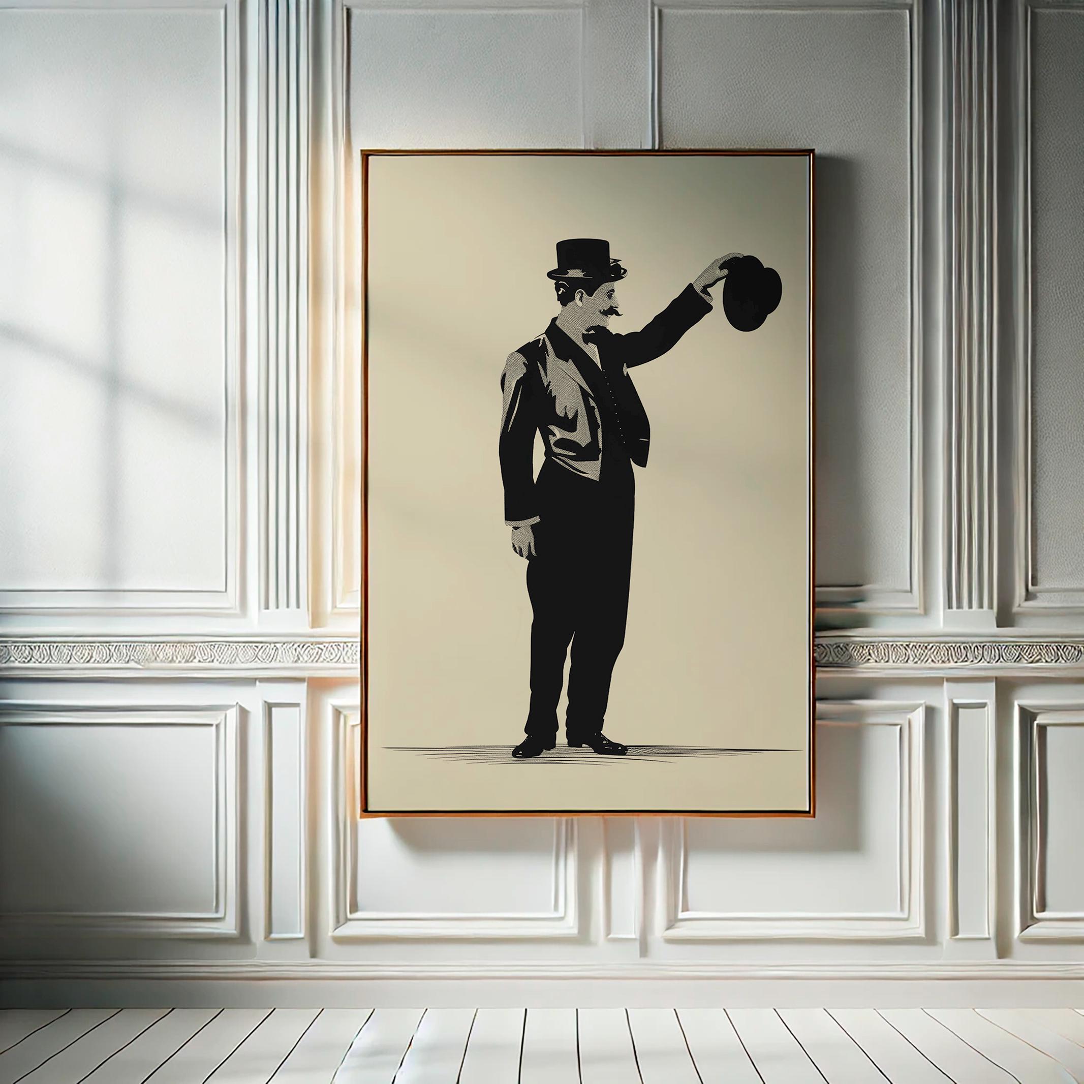 チャーリー・チャップリンのプリント：ヴィンテージ映画ポスター、紳士