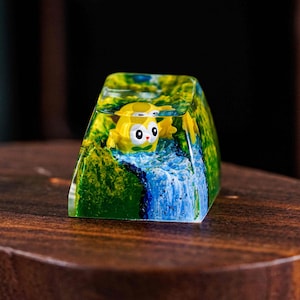 Row.let Artisan Keycap, Handmade Kawaii Keycap for MX Cherry Switch, Unique Resin Gift for Mechanical Keyboard Fans