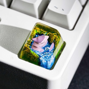 Ditto Artisan Keycap, Handmade Kawaii Keycap for MX Cherry Switch, Unique Resin Gift for Mechanical Keyboard Fans