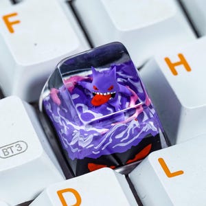 Custom G.e.n.g.a.r Long Tongue Artisan Keycap, Custom Kawaii Keycap for MX Cherry Switch, Unique Resin Gift for Mechanical Keyboard Fans