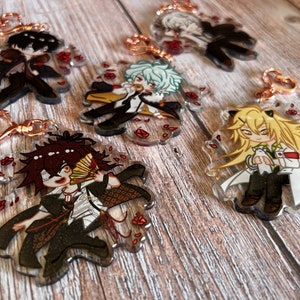 Collar X Malice Glitter Epoxy Acrylic Keychains