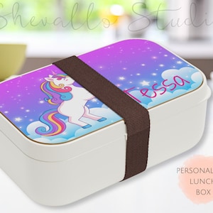 Personalized Unicorn Lunch Box | Custom Kids Lunch Box | Kids Lunch Box with Name | Back to School Gift | Eco Friendly Food Container |Bento