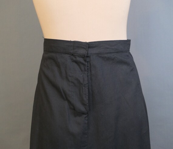 Vintage Long Black Cotton Skirt or Petticoat, Edw… - image 8