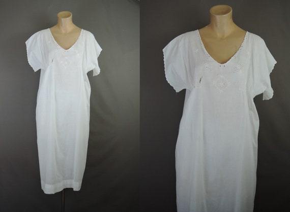 Edwardian Vintage Nightgown fits 36 bust, AS IS, A