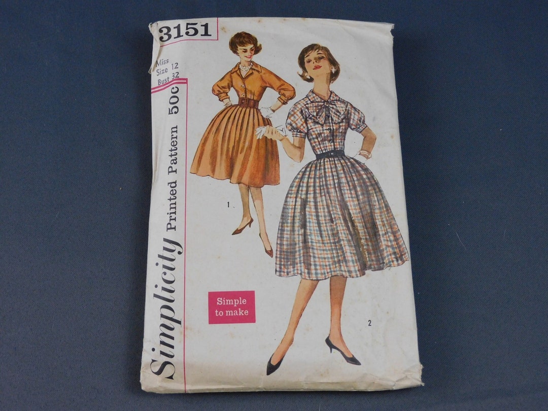1930's New York (Our Own) Raised Waist Shirtwaist Dress and Jacket Pattern - Bust 34