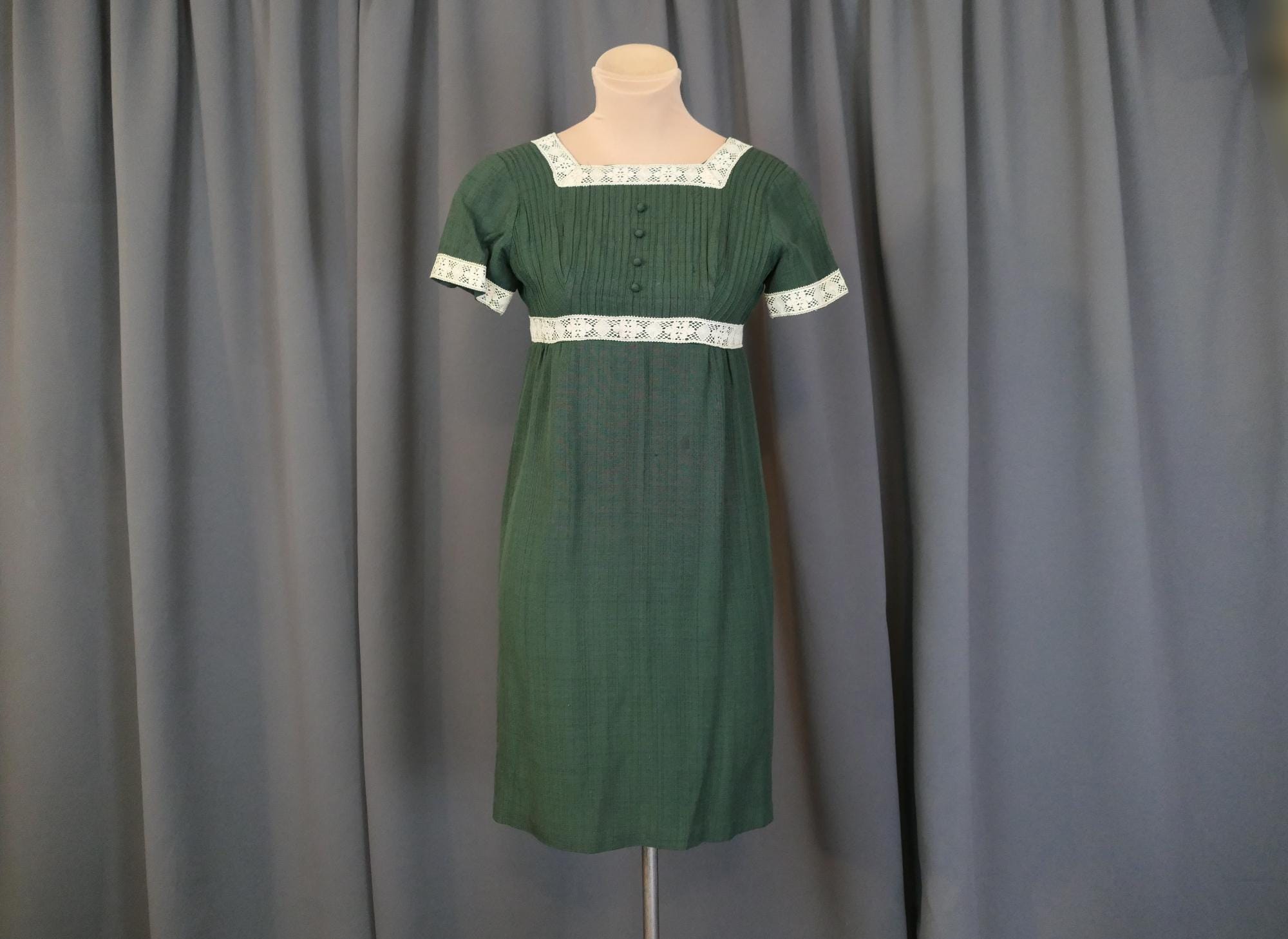 Green Empire Waist Dress - Etsy
