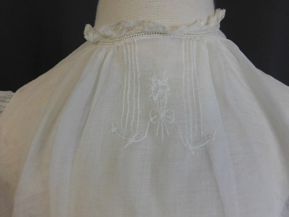 Vintage Sheer Cotton Baby Infant Gown, 1930s, 19 … - image 5