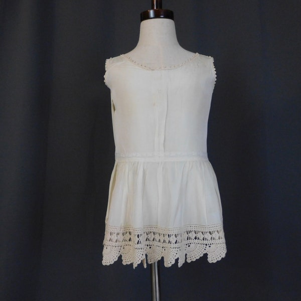 Vintage 1920s 1930s Taffeta Little Girl Slip, 25 inch chest, with issues