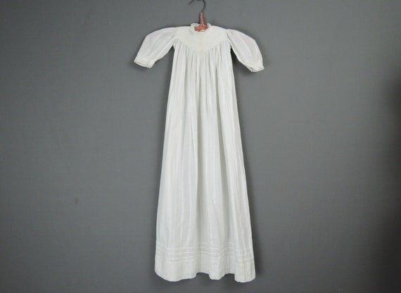 Antique Victorian Infant Gown, 1800s Long Baby Dre
