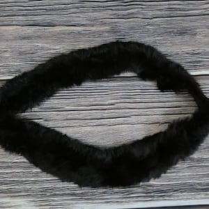Vintage Fur Trim Black Dress - Etsy