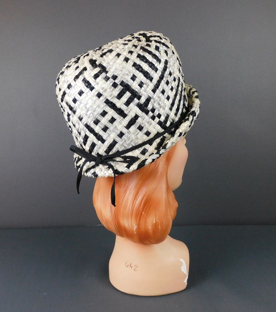 60’s White Straw Hat by Adelheid