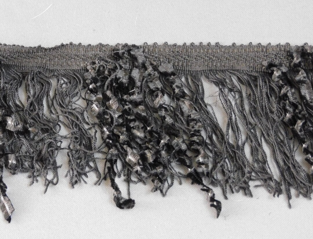 Victorian Black Silk Fringe Trim Antique Fancy Crimped Dress Etsy