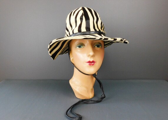 Safari Hat Wide Brim 1960s Fits 21 Inch 