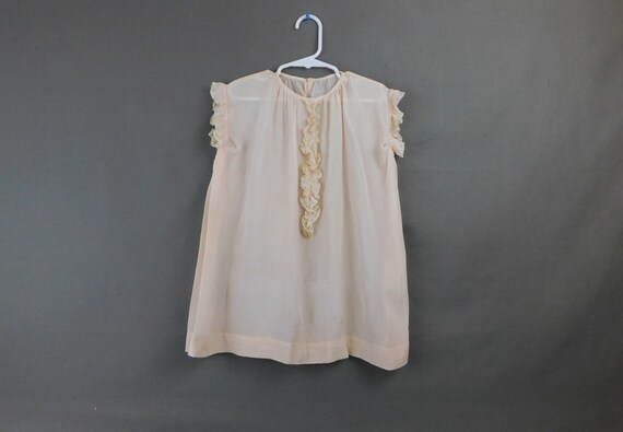 Vintage 1920s Little Girl Silk Dress Pale Peach With Ruffled - Etsy