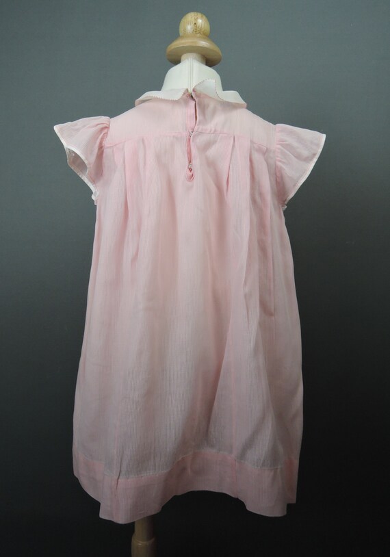 Vintage Pink Little Girl Dress, fits 24 inch ches… - image 7