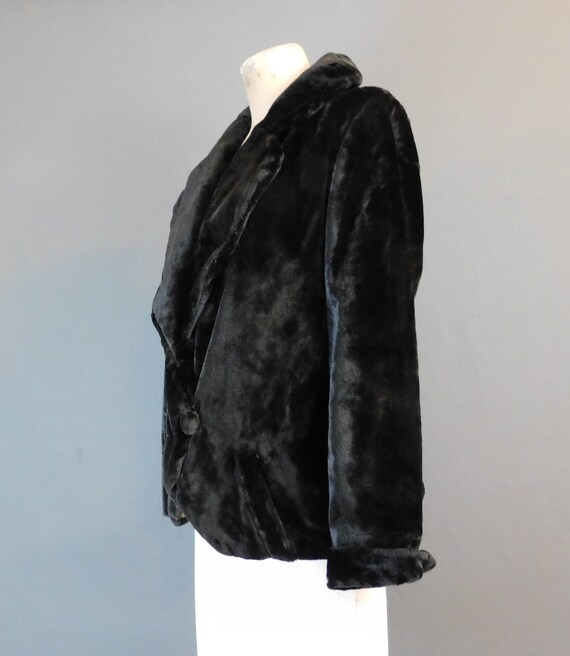 Antique Black Thick Velvet Coat 1800s 1900s, fits… - image 7