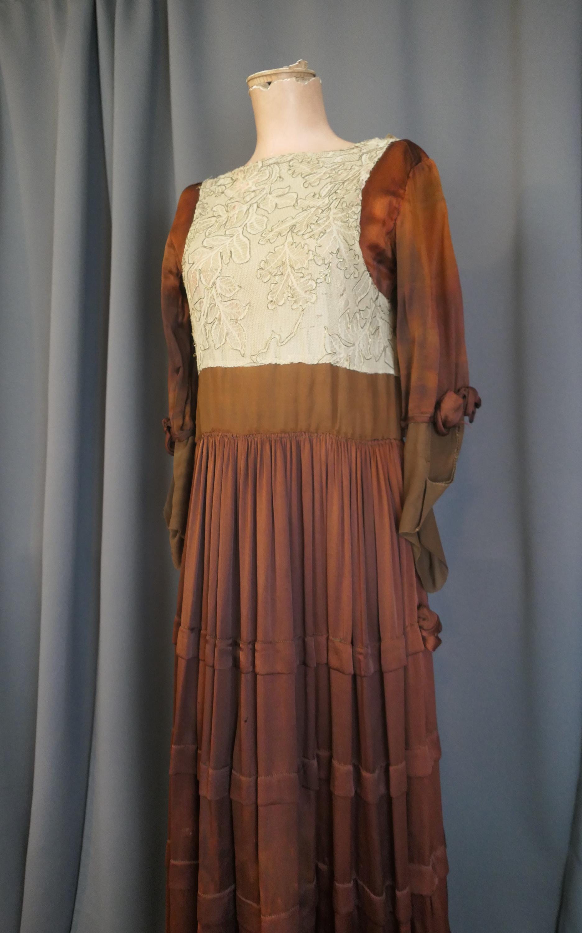 Brown Silk Gown - Etsy Brown Silk Gown - Etsy