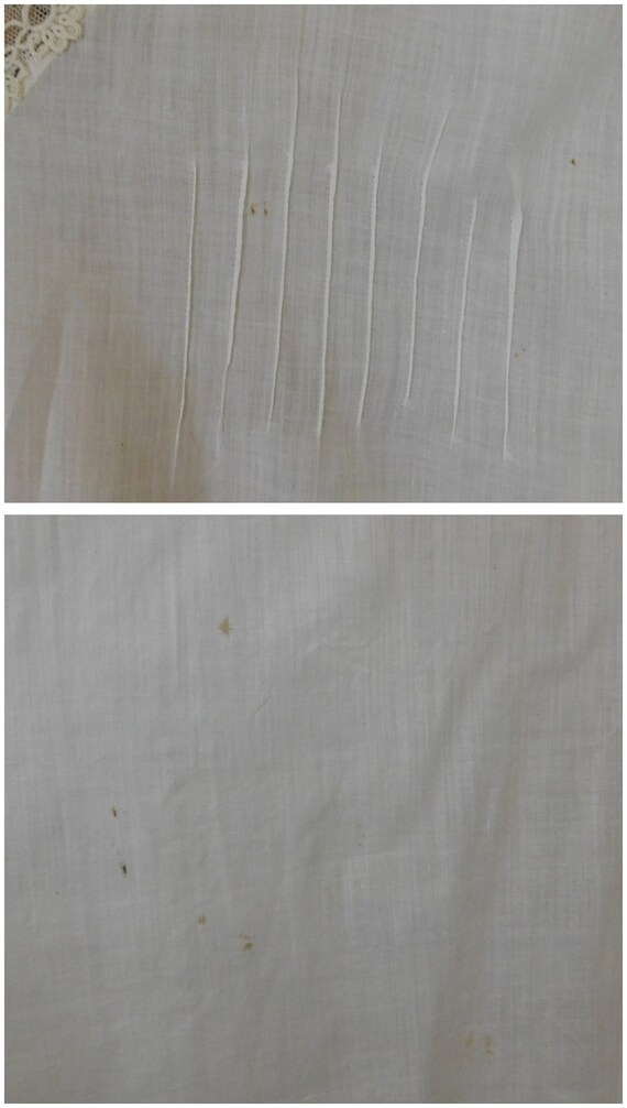 Vintage Edwardian Nightgown, 1900s White Cotton w… - image 10