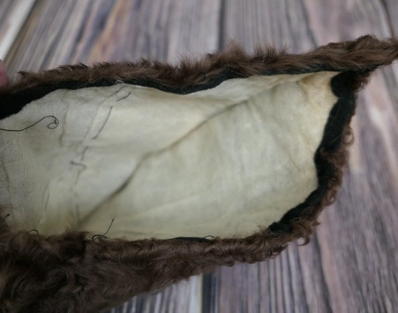 Vintage Brown Sheared Curly Fur Wide Cuffs for Co… - image 9