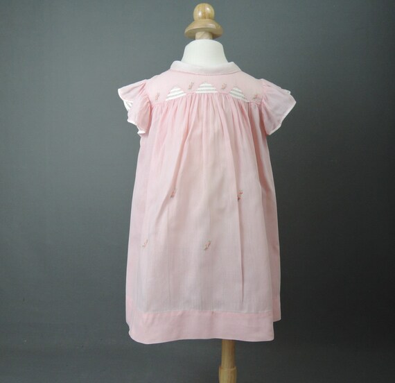 Vintage Pink Little Girl Dress, fits 24 inch ches… - image 2