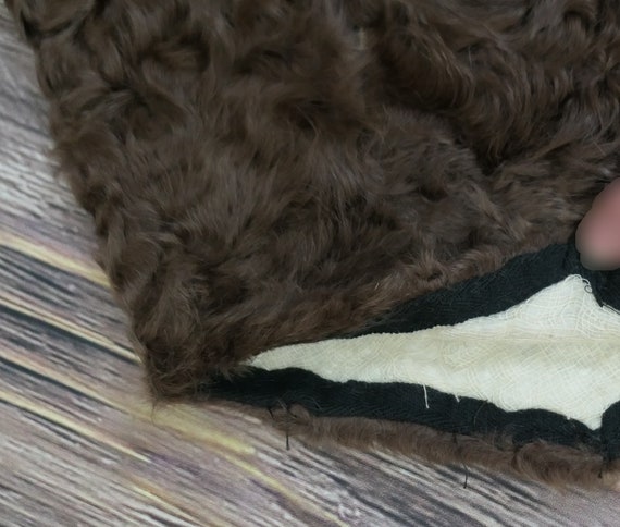 Vintage Brown Sheared Curly Fur Wide Cuffs for Co… - image 7