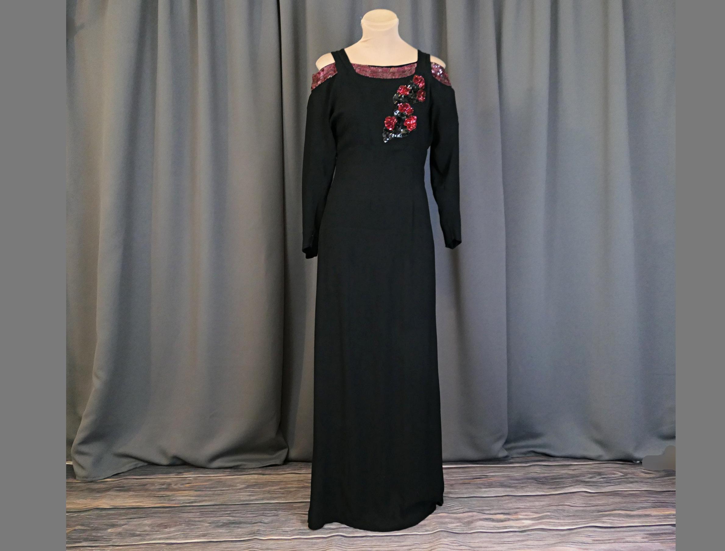 1940s Black Evening Gown - Etsy