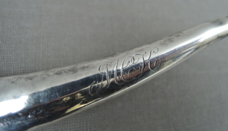 inches 1900s 10 Antique Shoe Button Hook Horn Shaped Monogrammed Men/'s