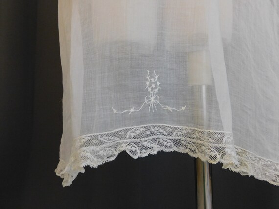 Vintage Sheer Cotton Baby Infant Gown, 1930s, 19 … - image 3