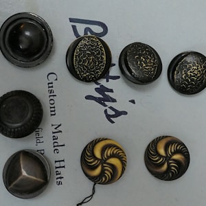 Antique Coat Buttons Celluloid, Mixed Group, Plus 1 Vintage 1960s Button