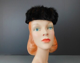 Dark Brown MINK Fur Hat, Women display picture 3