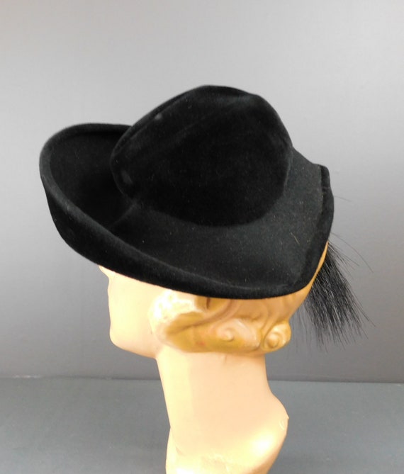 Vintage 1940s Hat Janette Colombier Adaptation, B… - image 9