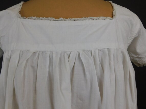 Antique White Cotton Nightgown XS 30 bust,1900s w… - image 10