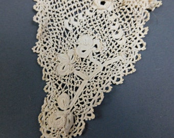 Antique Irish Crochet Front Accessories Scarves & Wraps Collars & Bibs 