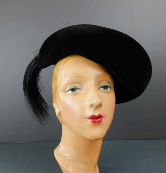 Vintage 1940s Hat Janette Colombier Adaptation, B… - image 6
