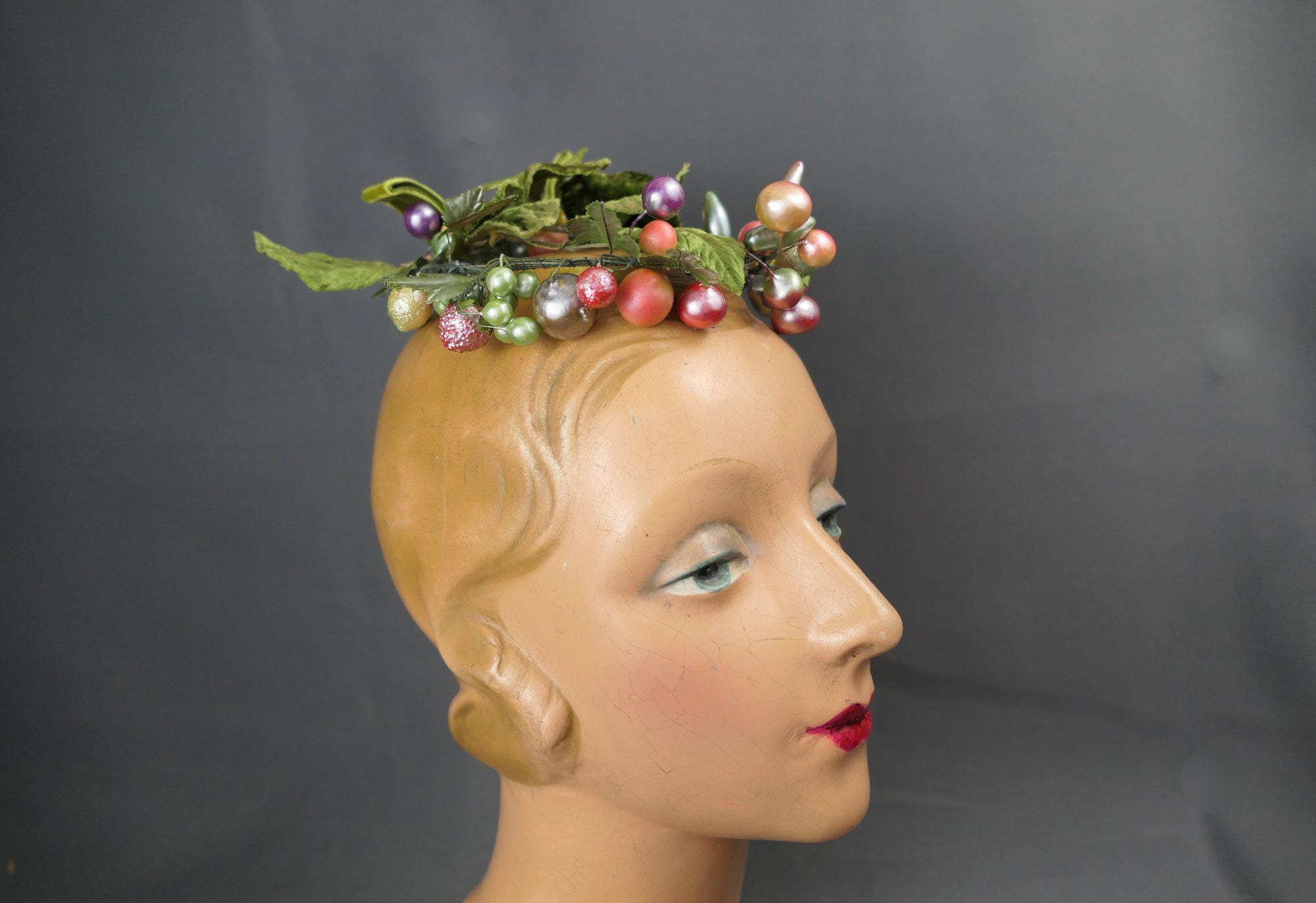 50s Hat With Berries - Etsy display picture 2