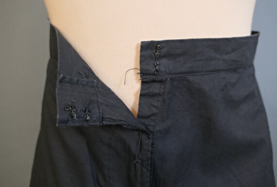 Vintage Long Black Cotton Skirt or Petticoat, Edw… - image 9