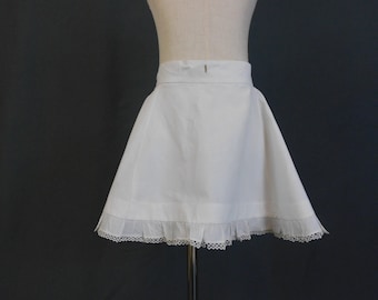 Vintage Small Child Cotton Petticoat Slip, 21 inch waist, Victorian 1800s, 26 inches long